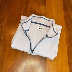 Joseph Abboud Lavender Cotton 1/4 Zip Sweater Men’s L Preppy Coastal Travel Soft